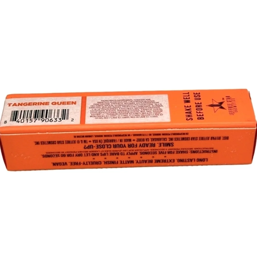 Jeffree Star Tangerine Queen Velour Liquid Lipstick New